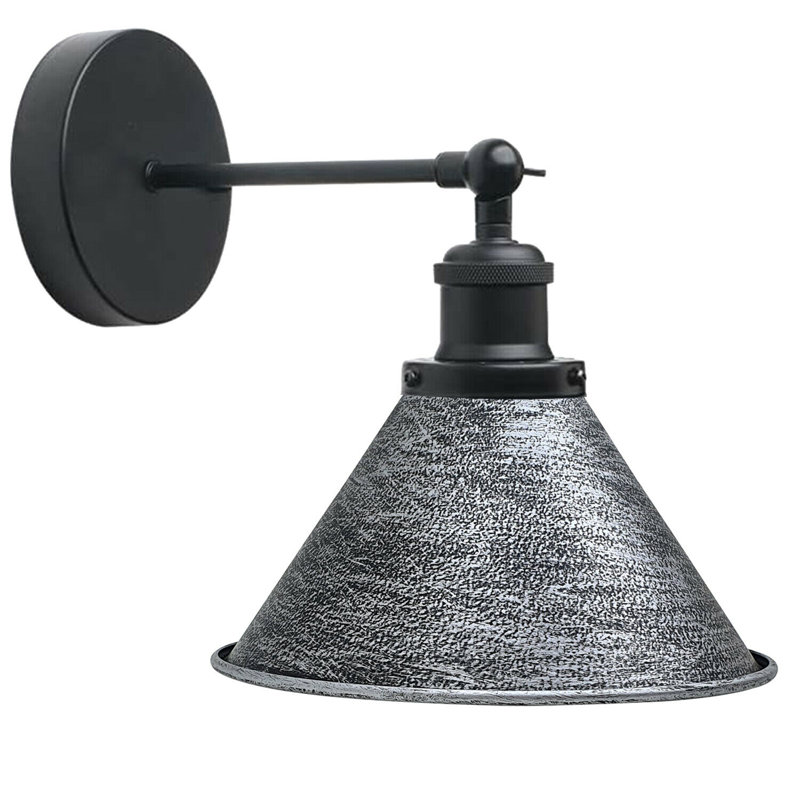 Axtell Armed Sconce, Brushed Silver