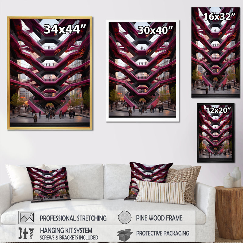 Rose du New York rose - reproduction sur toile, Cadre photo noir, H 20 po x l 12 po x P 1 po