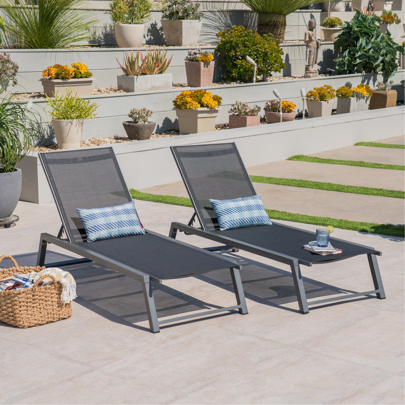Chaise longue Myers (Mp2), Grey, Noir