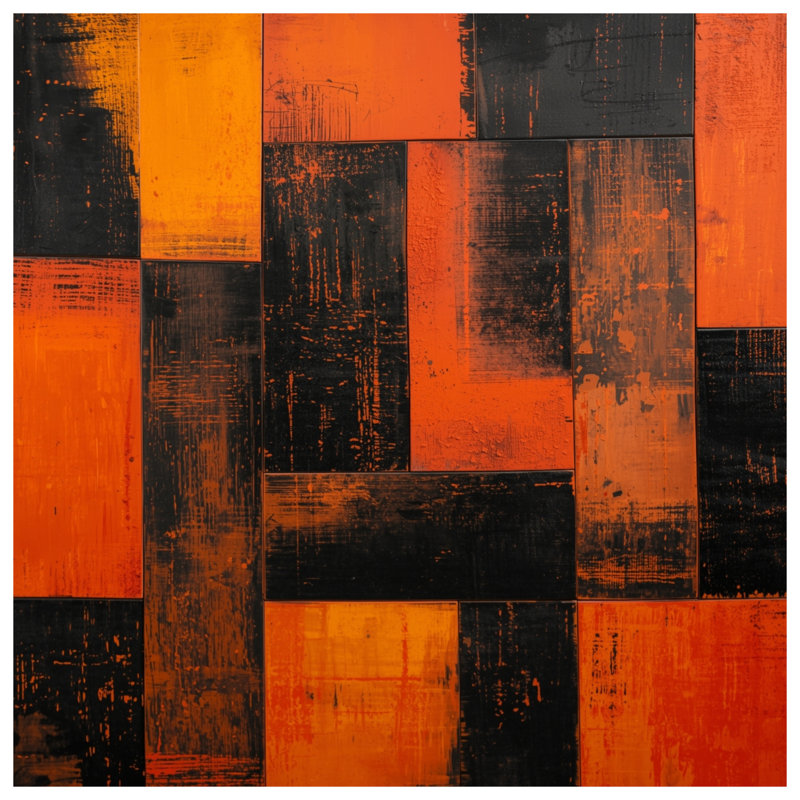 Coussins décoratifs Orange Blocks, 14 X 14 pouces