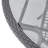 Round Wicker Rattan Side Table With Built-In Glass, Stylish Patio Tables Wicker Coffee Table For Outdoor Outside Patio Porch, Grey