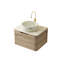 Meuble-lavabo 24 po avec lavabo, armoire de rangement flottante en contreplaqué avec tiroir, lavabo en céramique à motif de pierre et plateau en pierre frittée à motif de travertin-81019955