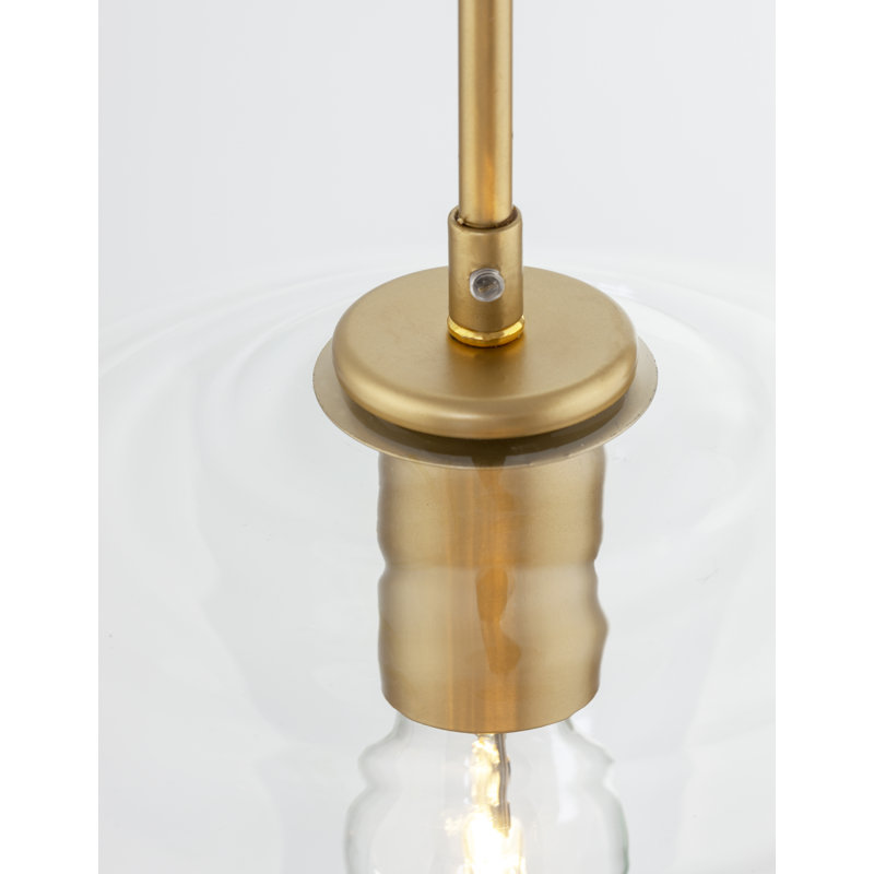 1 - Light Satin Gold Schoolhouse Pendant
