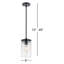 Luminaire suspendu cylindrique à 1 lumière Crosby