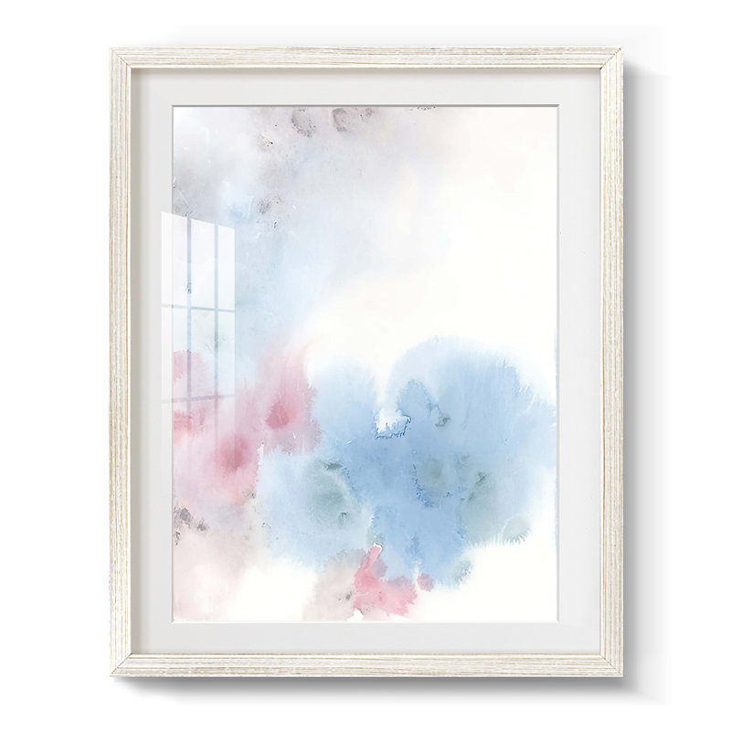 Liquide nuage II - impression encadrée, H 28,5 po x l 20,5 po, Blanc