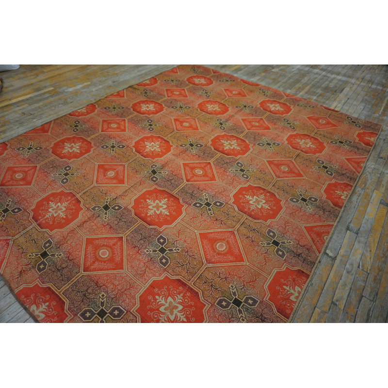Antique Ingrain American Flat Weave Rug