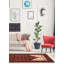 Hand-Knotted Rizbaft Red Wool Rug 3'6" X 5'11"