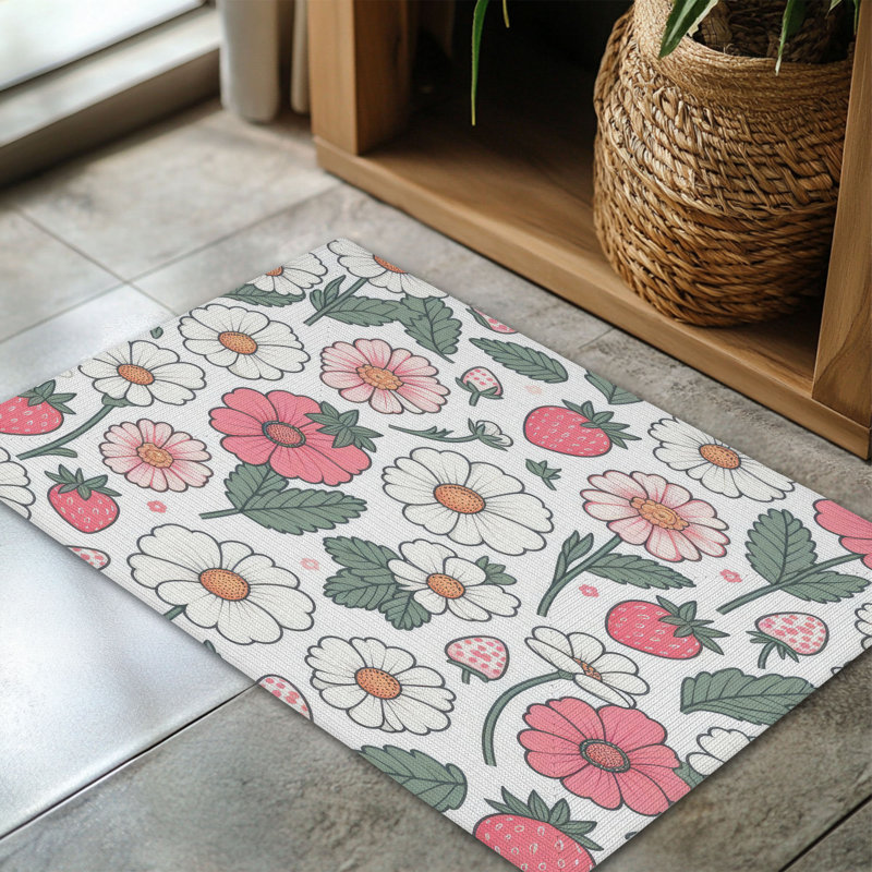 Tapis tressé Sweet Blossom Berries, Rectangulaire 3 pi x 5 pi