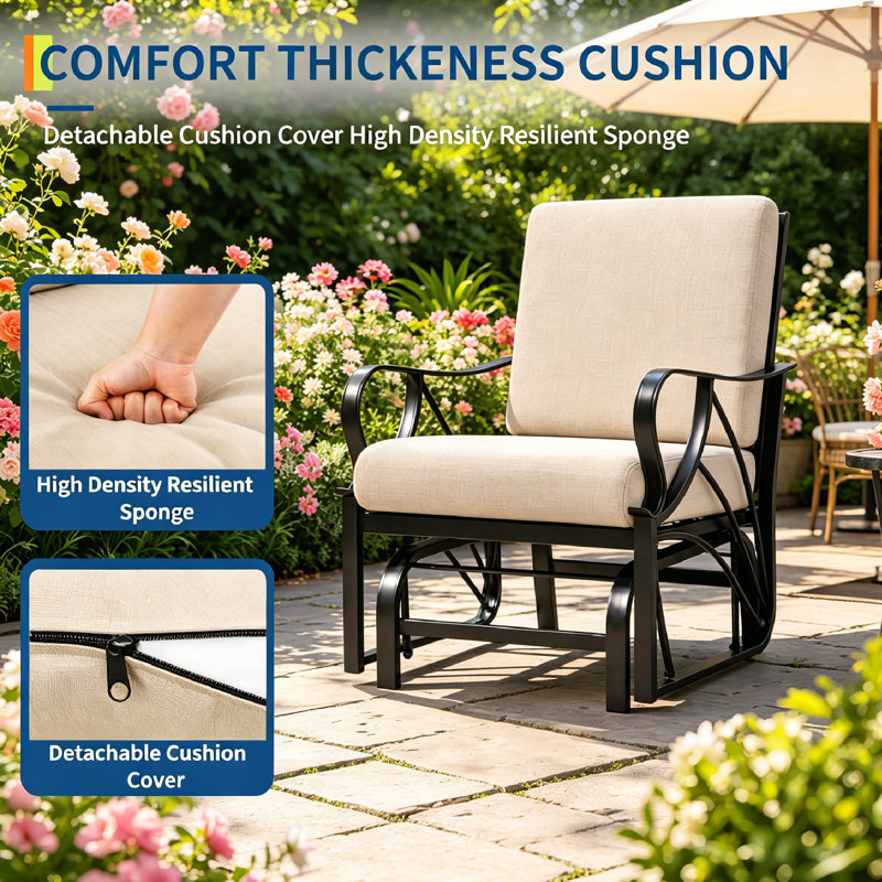 Outdoor Lounge Chair, Beige