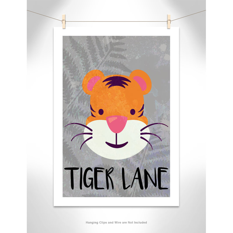 Impression sur papier Tigert Lane Tiger Lane, H 40 po x l 28 po x P 1 po, Papier
