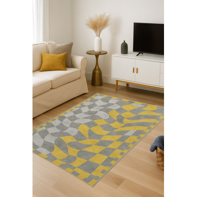 Tapis gris tissé Mosso