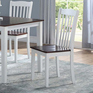 ACME Slat Back Side Chair in White