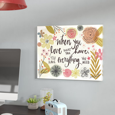 " When You Love What You Have "