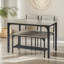 Nye Rustic Industrial 4 - Person Dining Set, Metal Frame, Kitchen Chair and Table-667803677