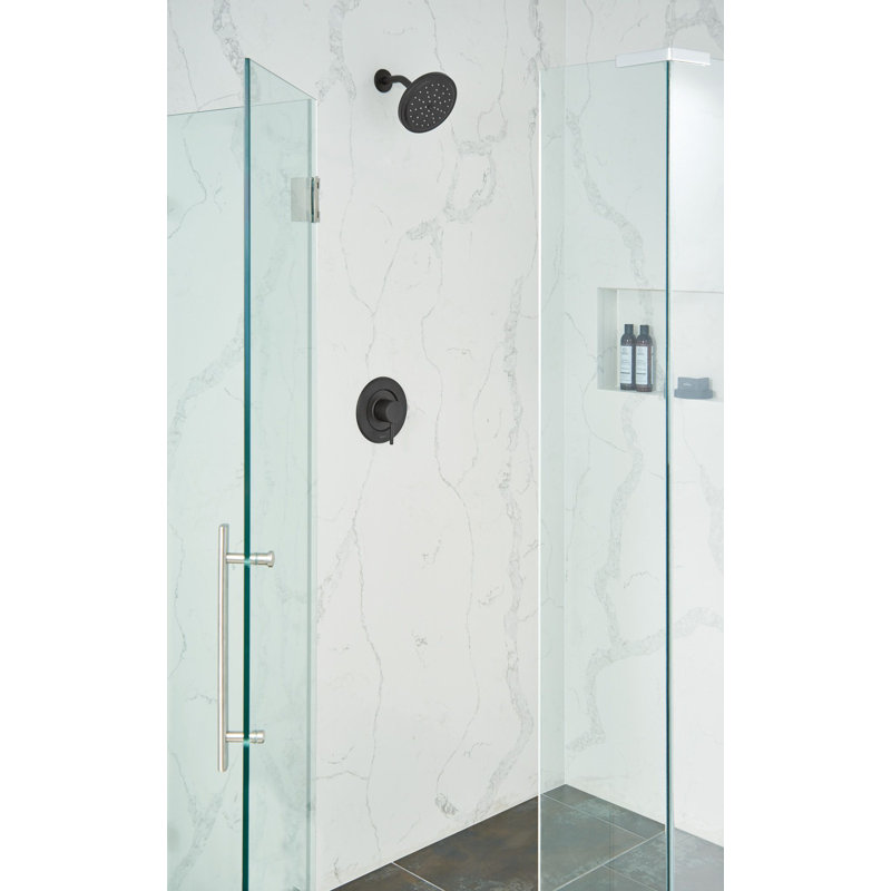 Fina Premium 2.5 GPM Rain Shower Head, Matte Black