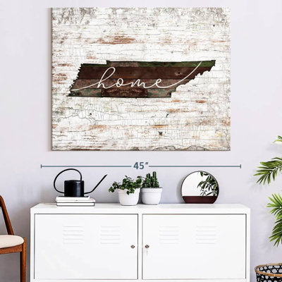 Tennessee Home Map, reproduction sur toile