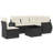 Vidaxl Garden Sofa Set Black, Cream White