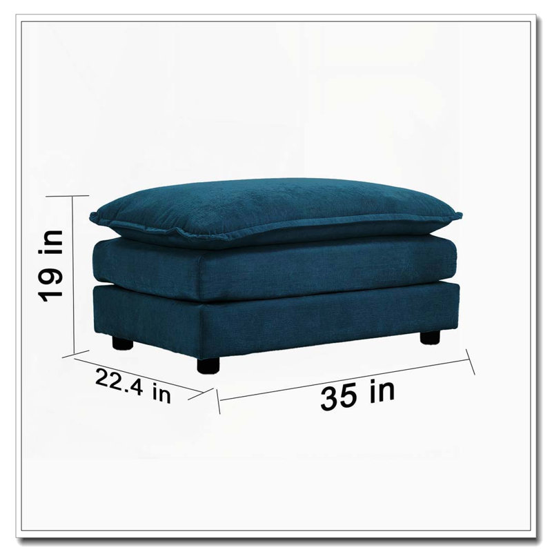 Repose-pieds modulaire en chenille pour canapé