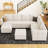 Aurora 8 Ottomans With 7 Backrest Livingroom Sofa Storage Couch Convertible Modular Sofa Sectional Couch With Detachable Washable Cushion-106913492