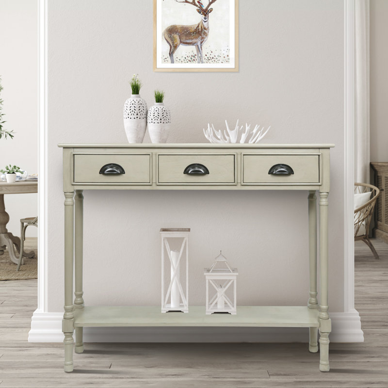 Pearsall 39.5'' Solid Wood Console Table, Roast Oyster