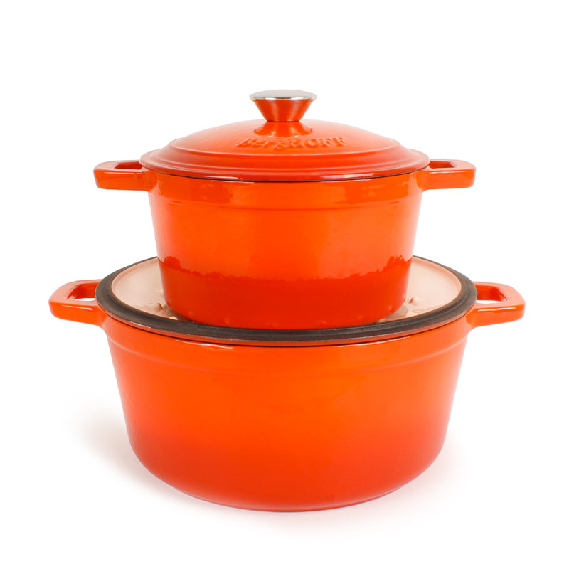 BergHOFF Neo 4pc Cast Iron Cookware Set, Orange