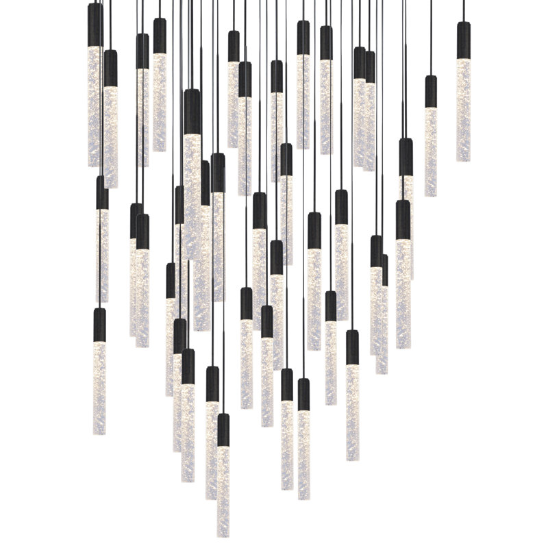 Luminaire suspendu à DEL Magic, Noir, H 11,6 po x l 36 po x P 36 po, 41