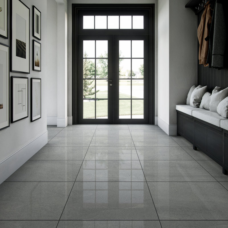 Daltile Calgary 24 x 24 Polished Porcelain Floor Tile (4 PC Per Carton) (15.21 SQFT Per Carton), Armor
