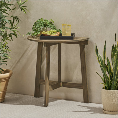 TABLE DE BISTRO DE LALIE, DEMI-ROND, GRIS