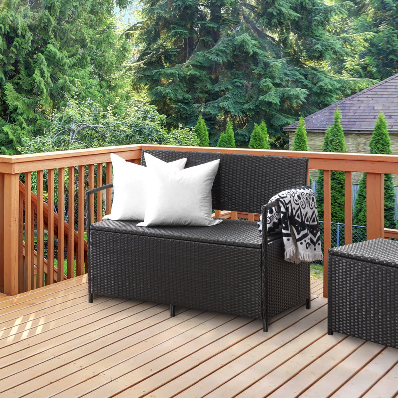 Banc de rangement extérieur en résine Parksville