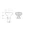 Paquet multiple de boutons de champignon de 1 1/16 po de diamètre-46809161