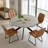 Joevan 46'' Modern Round Kitchen Dining Table Set with 32.8"H Dining Chairs-2047594406