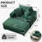 42" Corduroy Armchair With Ottoman For Living Room-2107152819