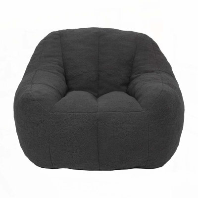 Teddy Bean Bag Chair with Armrests Stuffed High-Density Foam
