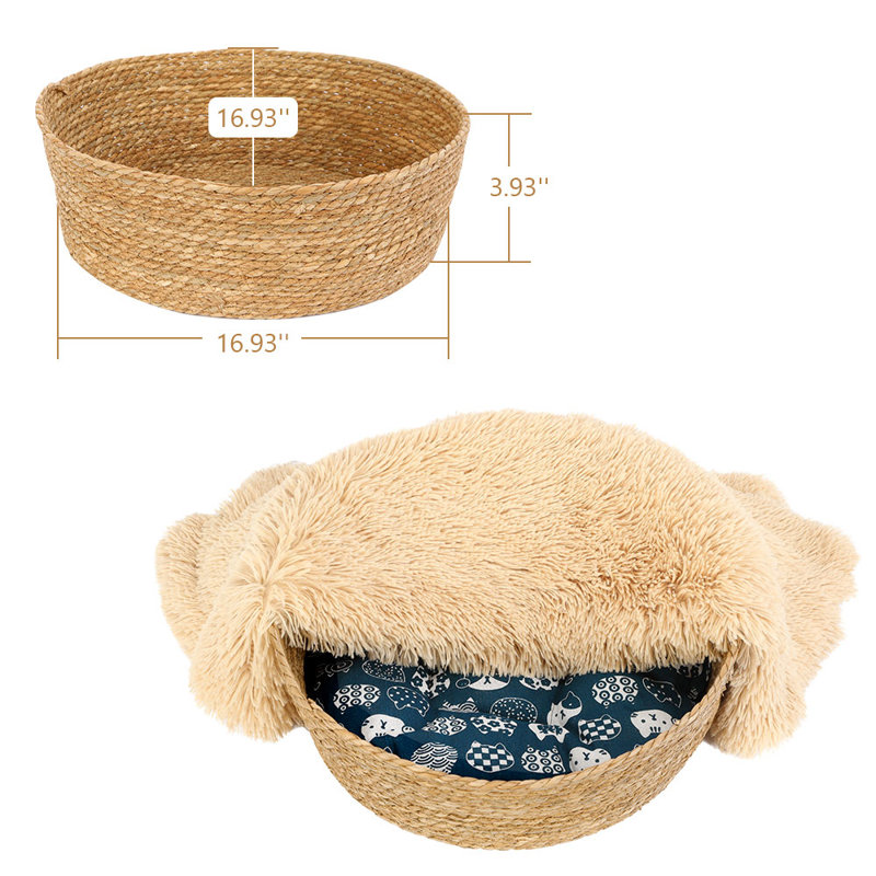 Ensemble de lit pour animaux de compagnie Natural Typha Orientalis