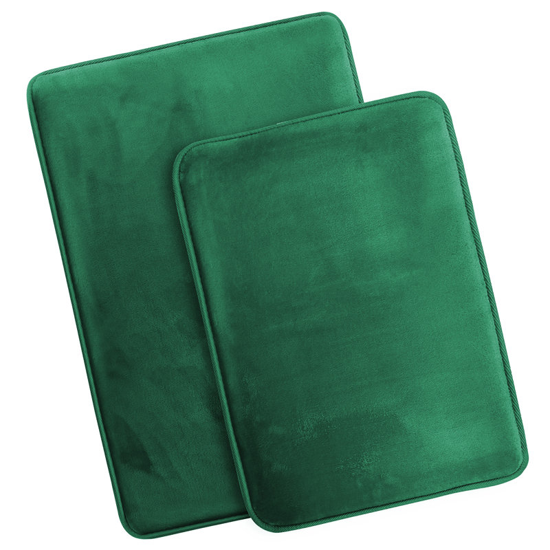Steph Luxury Ultra Soft and Absorbent Memory Foam Bath Rug Set with Non-Slip Backing, Small: 17"W x 24"L / Large: 20"W x 34"L
