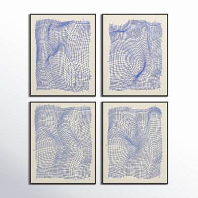 Netting 4-Piece Print Set by Jacques Pilon