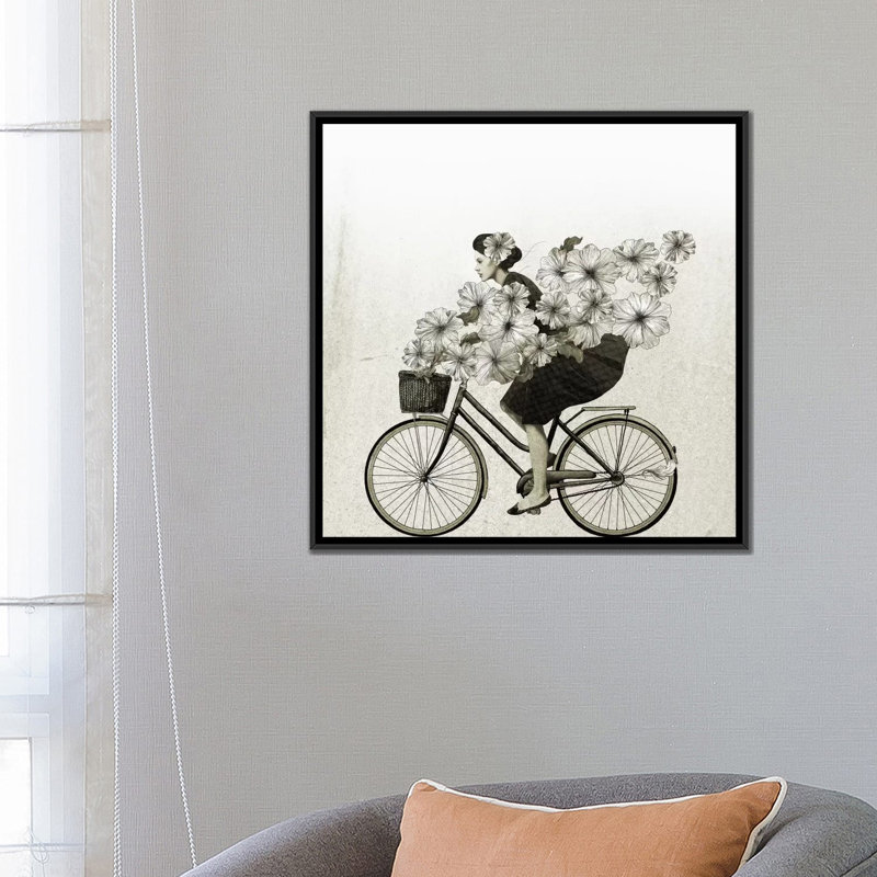 « de conduite », reproduction sur toile, H 18 po x l 18 po x P 1,5 po, Toile avec cadre noir, Pas de tapis