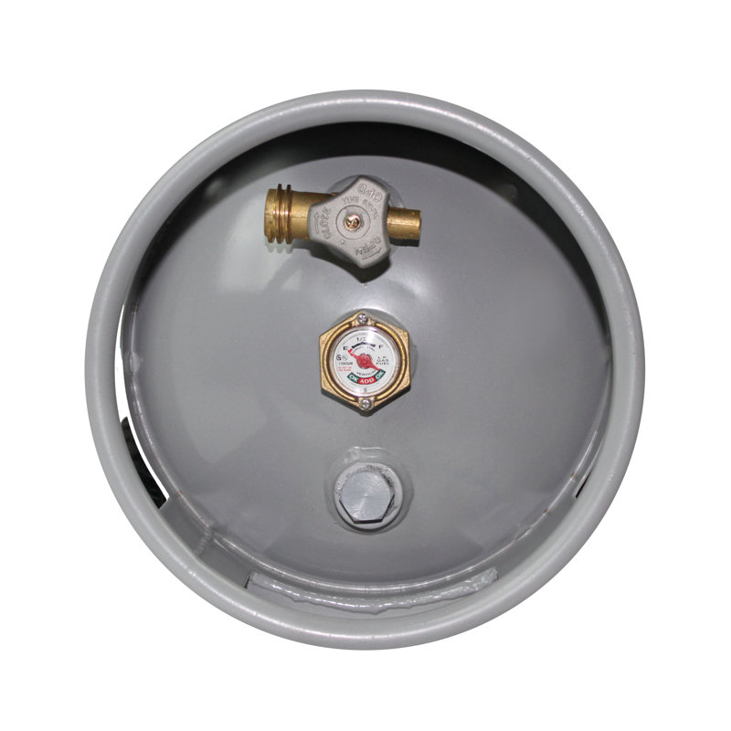 Flame King 20LB Horizontal Vertical Propane Tank with Premium OPD, Built-in Gauge, Dolly Cart Wheels