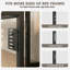 Tête de lit tapissier pour grand lit avec tablettes à 3 niveaux, lumières DEL et station de charge, tête de lit réglable en hauteur avec dossier souple, gris-2013127710