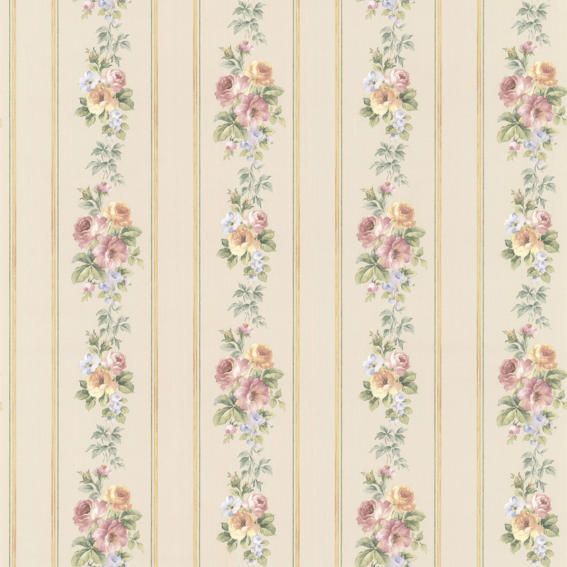 Alexys 10m x 53cm Matte Wallpaper Roll, Beige/Ochre