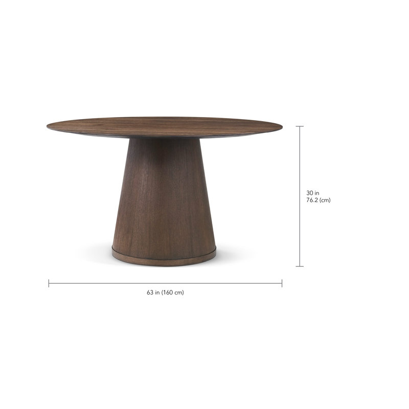 Madrid/WRC Dining Table, 30" H x 62.99" L x 62.99" W, Brown