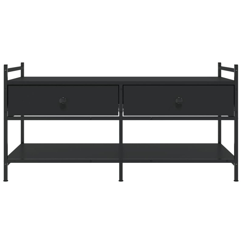 Hoch Four Leg Coffee Table with Storage, Black