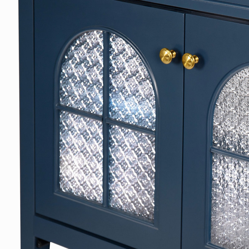 Armoire de salle de bain 35,6 ", seulement armoire, bleu, Bleu