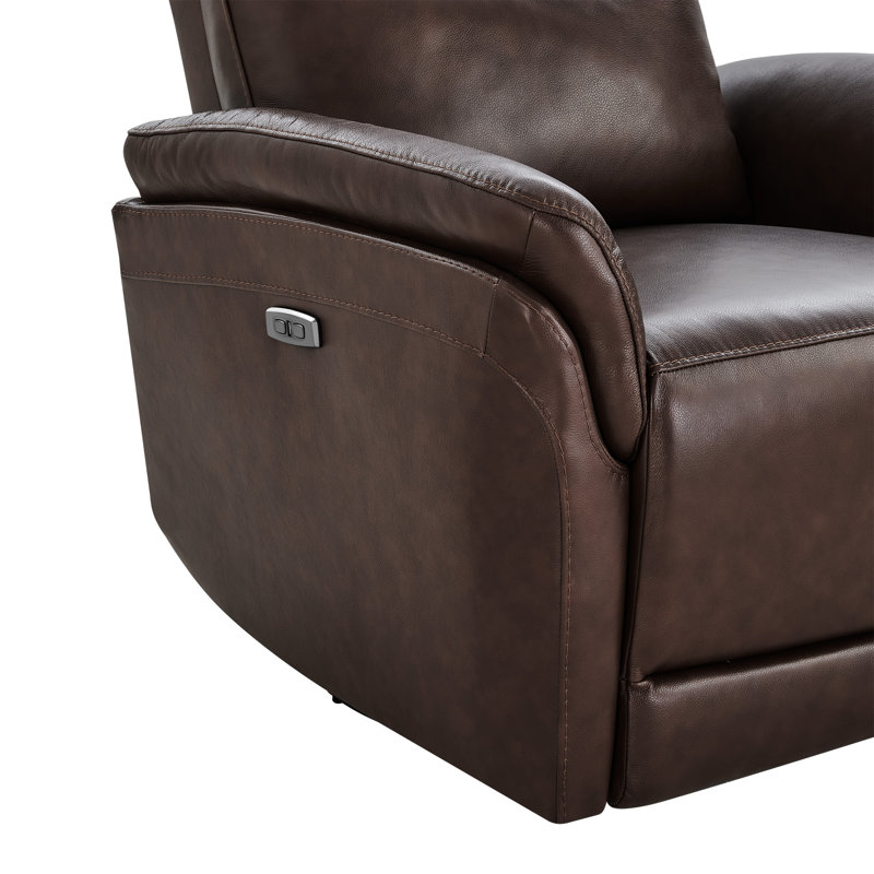 Avin Martina Genuine Leather Swivel Gliding Power Recliner(Set of 2), Tan