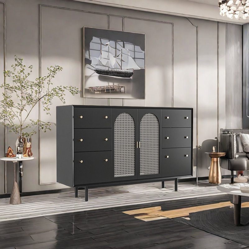 Buffet moderne et minimaliste, Noir