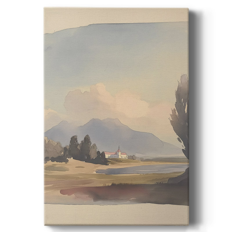 Toile tendue avec châssis paysage Lxxvii - prêt à être accroché, H 36 po x l 24 po
