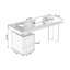 Bureau rectangulaire en bois manufacturé noir-1358251644