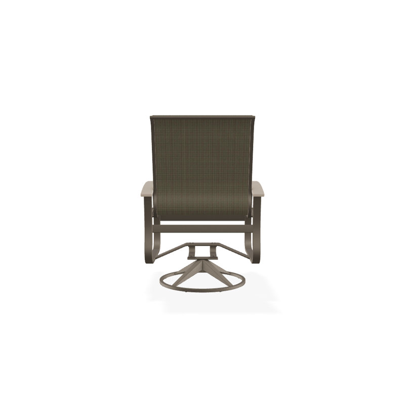 Belle Isle Outdoor Dining Armchair, Desert P60, Textured Snow, Brown Sunbrella® Tweed