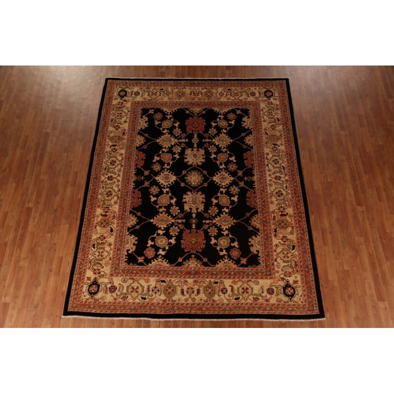 Handmade Black Peshawar Oriental Area Rug 8x10