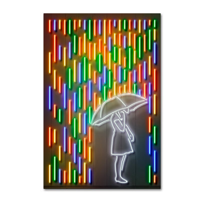 Magar Magar 'Rain' Graphic Art Print on Wrapped Canvas